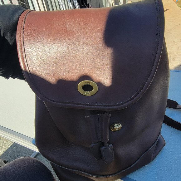 PRICE DROP Coach Womens Backpack Brown Square Turnlock Pockets Adjustable Strap - Picture 1 of 16